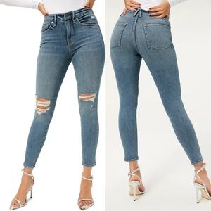 NWOT Good Legs Distressed Ankle Crop Skinny Denim Jeans 0/25